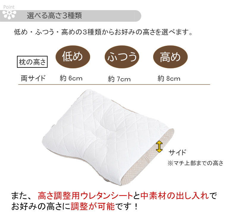 西川 枕 ファインスムーズ ベーシッククオリティ そば殻 タイプパイプ  63×43cm  FA7010 EH01114001 高さ調節 オーダーメイド感覚 健康枕 快眠枕