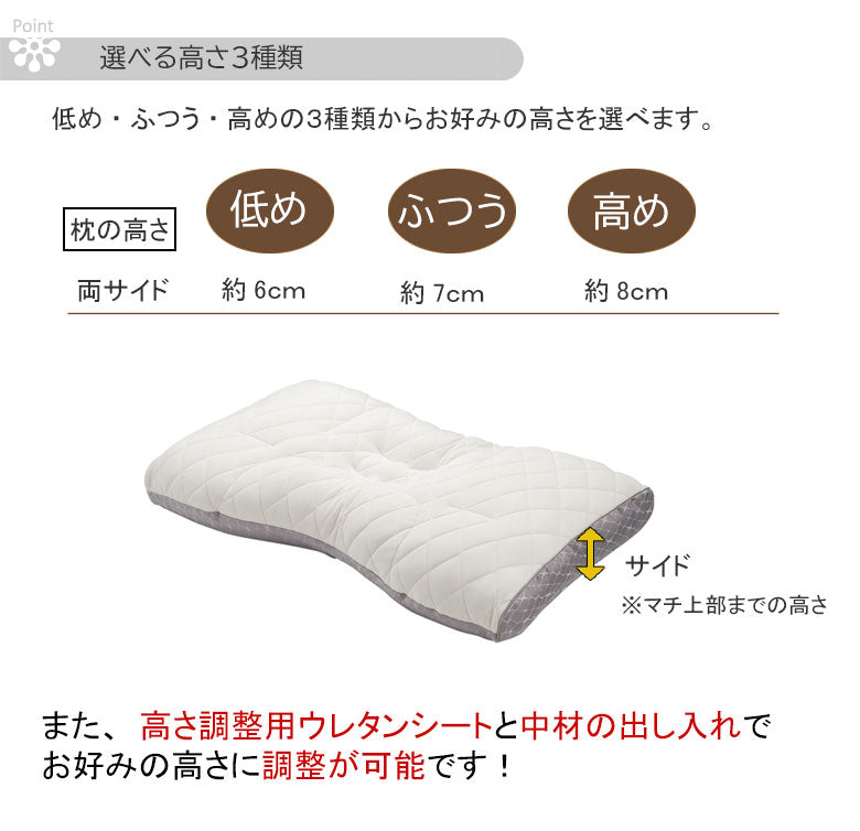東京西川 枕 ファインスムーズ ファインクオリティ フラボノイドパイプ ふつう ワイドサイズ 70×43cm 丸洗い 高さ調整 肩こり 横向き 寝返り いびき 仰向け 横向き寝 洗える枕 ニット生地 通気性 アーチ型 健康枕 快眠枕