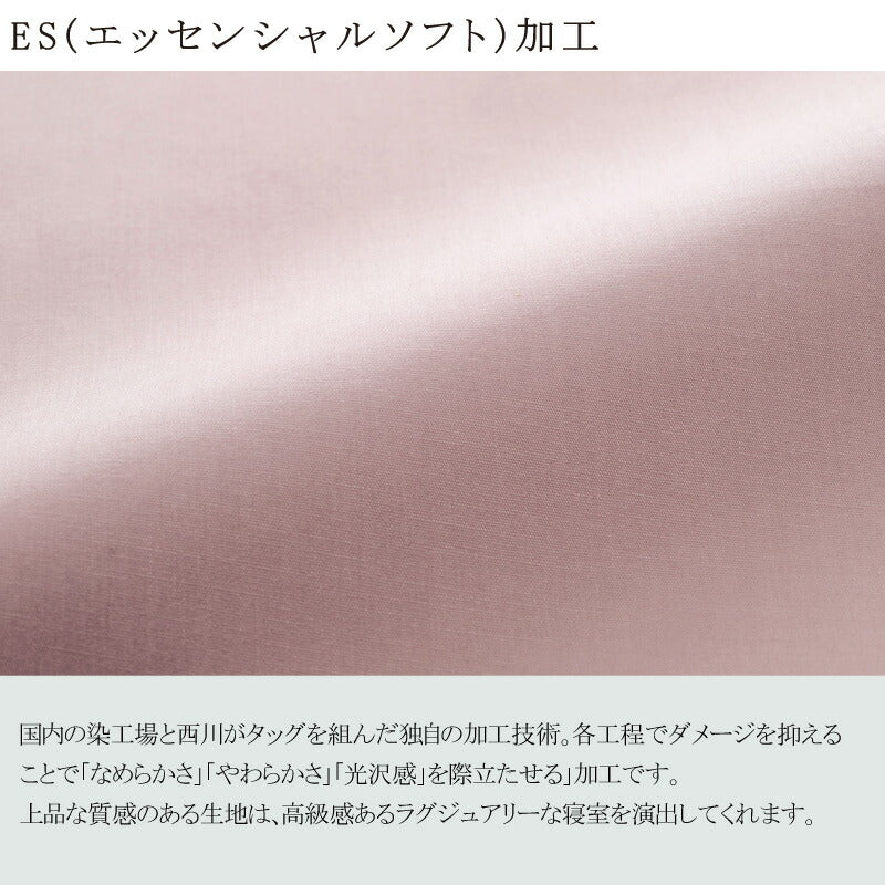 西川 ボーテ beaute 掛け布団カバー セミダブルロング 175×210cm 日本製 綿100％ ブロード なめらか やわらか 光沢 上品 上質 ホテル ホテルテイスト 無地 シンプル スナップボタン 両側ファスナー ダブルファスナー 掛けカバー nishikawa BE3601